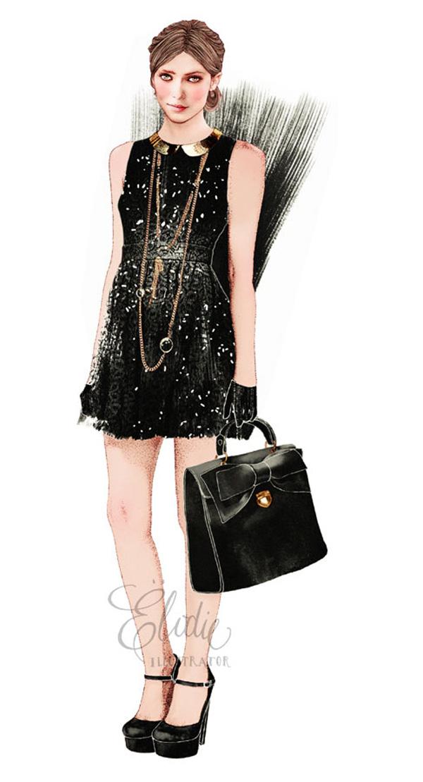 30 fashion sketches by Ëlodie