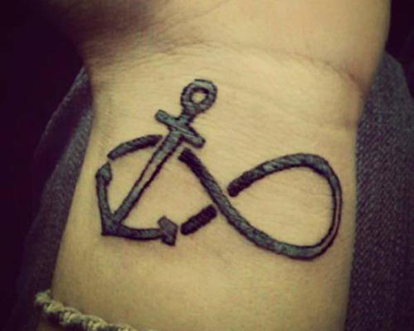  Anchored infinity symbol tattoo