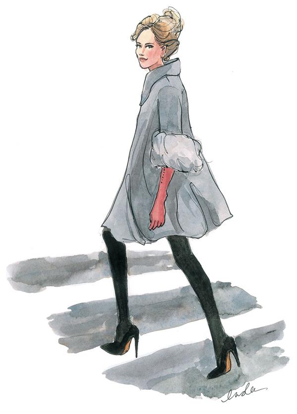 8 fashion sketches by Inslee Haynes