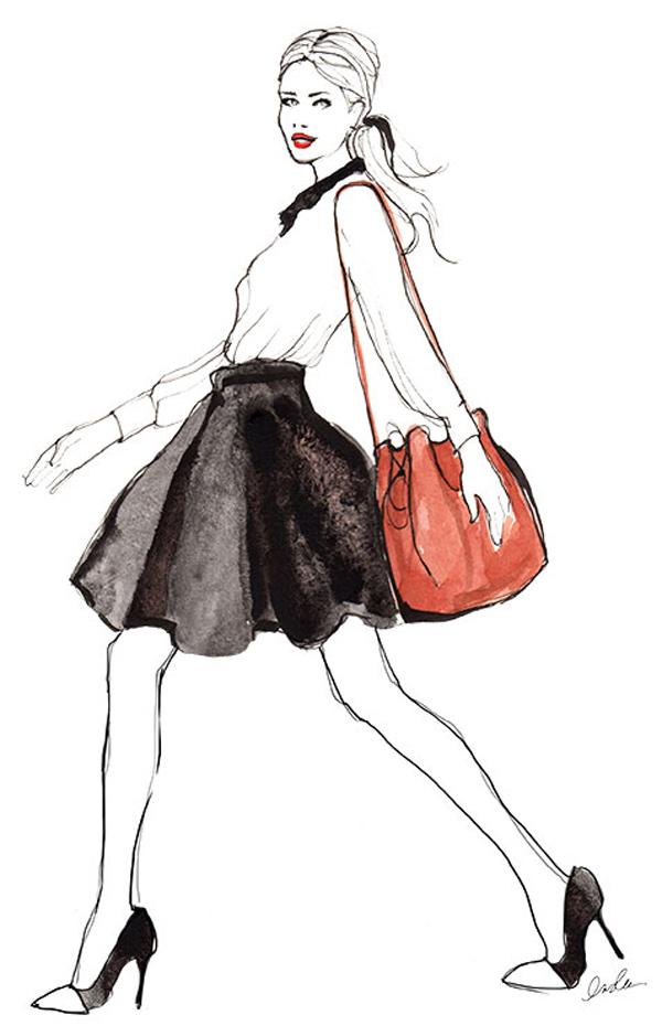 9 fashion sketches by Inslee Haynes