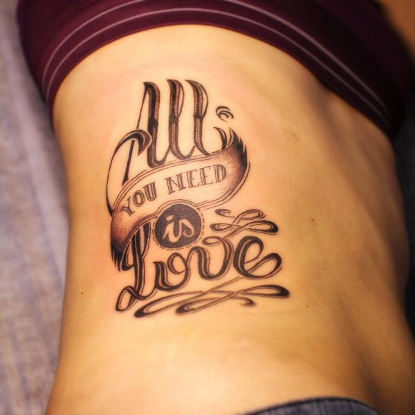 All you need is love tattoo