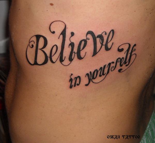 Believe in yourself tattoo