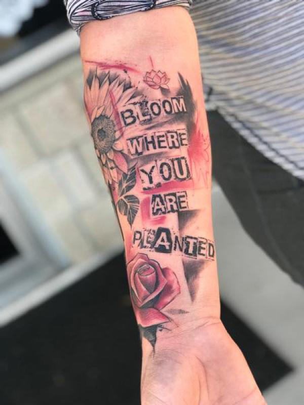 Bloom where you are planted tattoo