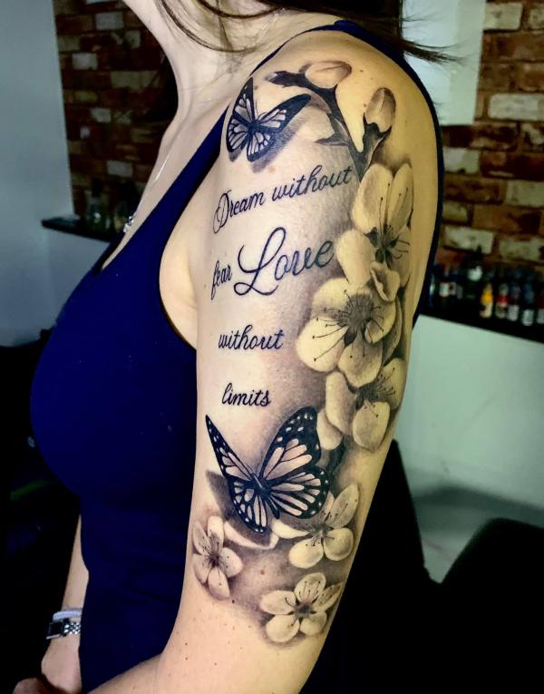 Dream without fear love without limits tattoo