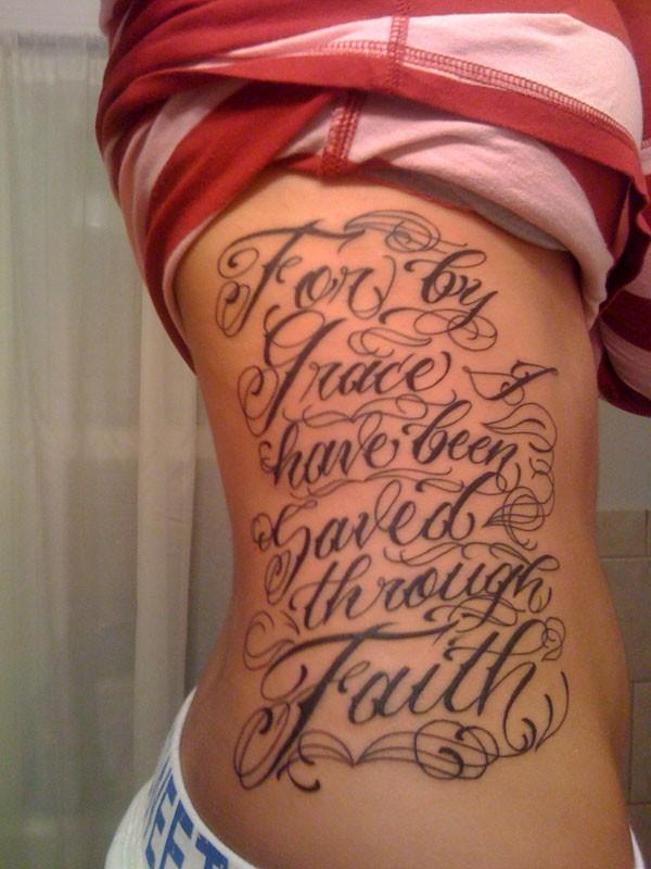 For by grace you have been saved through faith tattoo