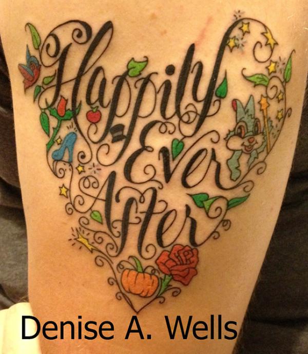 Happily ever after thigh tattoo