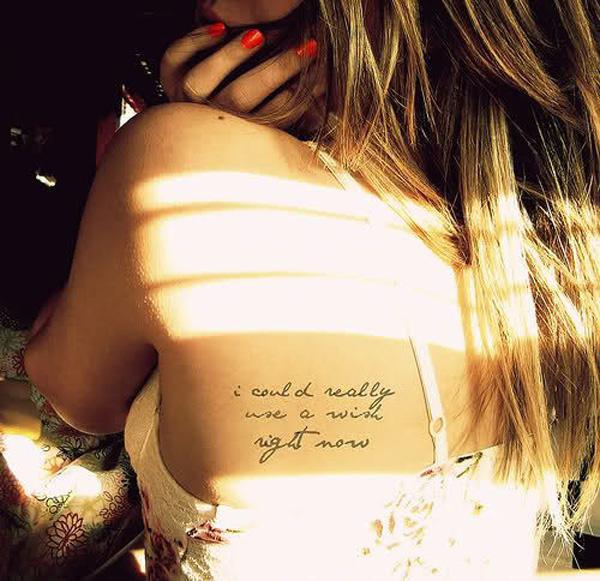 I could really use a wish right now tattoo