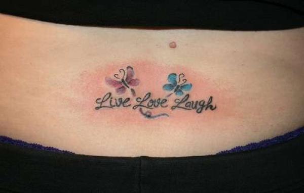 Live love laugh tattoo
