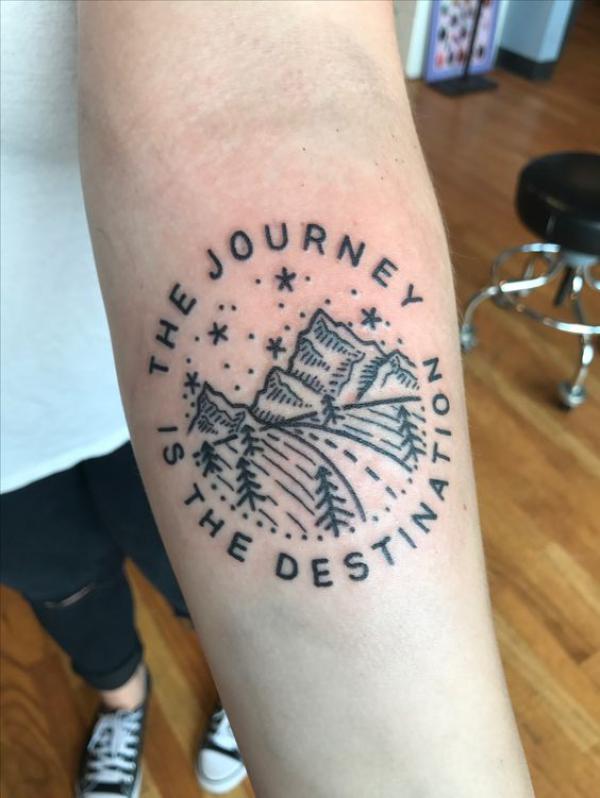 The journey is the destination tattoo