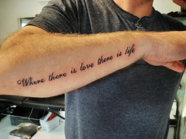 Where there is love there is life tattoo