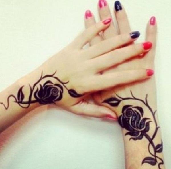 pretty henna inspired tattoo