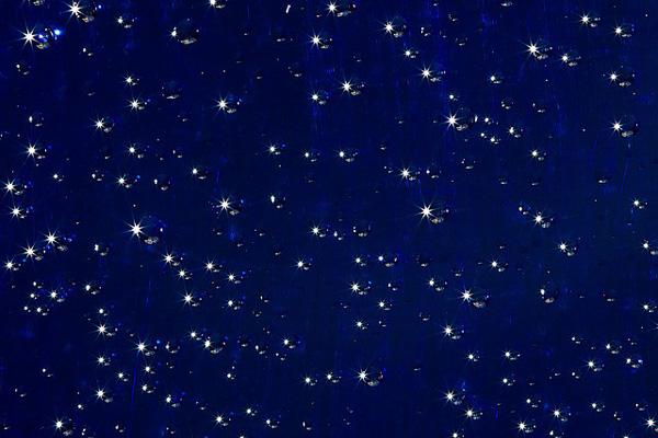 22 Droplets on Blue Acrylic