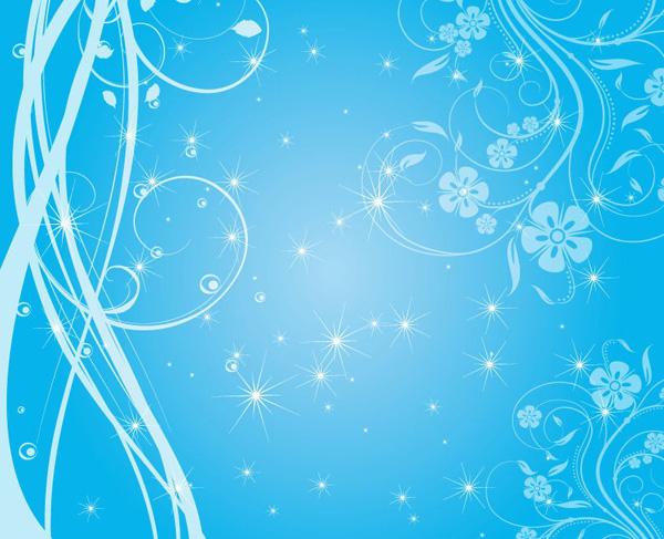 31 Free Swirly Blue Stars Vector Background