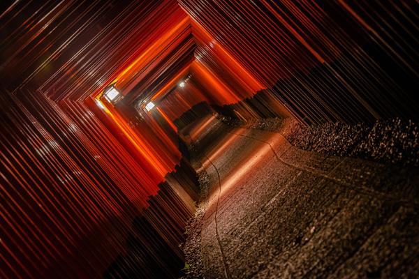 Curve and square by Takk Bulkington