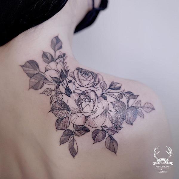 450 Back Shoulder Tattoos For Women Pictures Stock Photos Pictures   RoyaltyFree Images  iStock