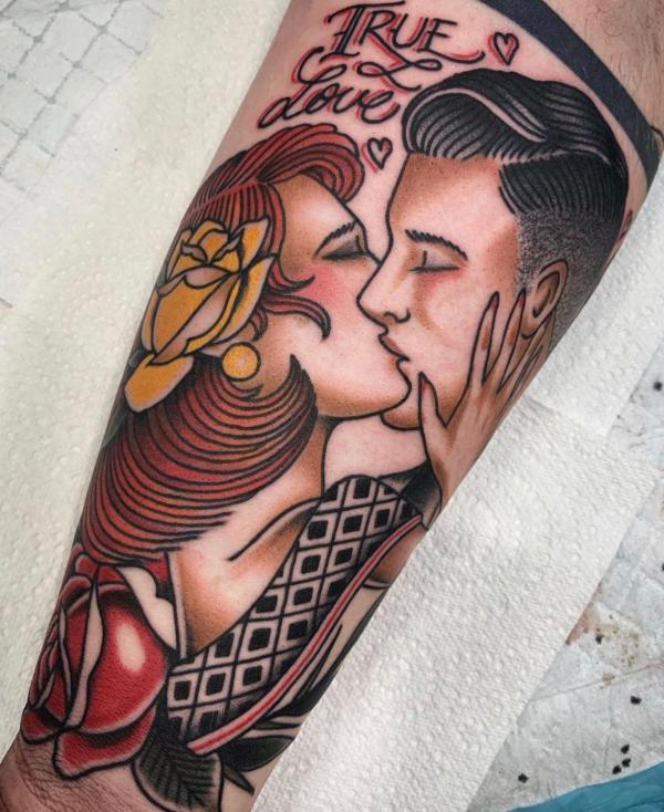 Romantic true love tattoo