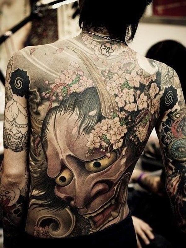 Japanese Hannya and cherry blossom tattoo picture Japanese Hannya and cherry blossom tattoo picture