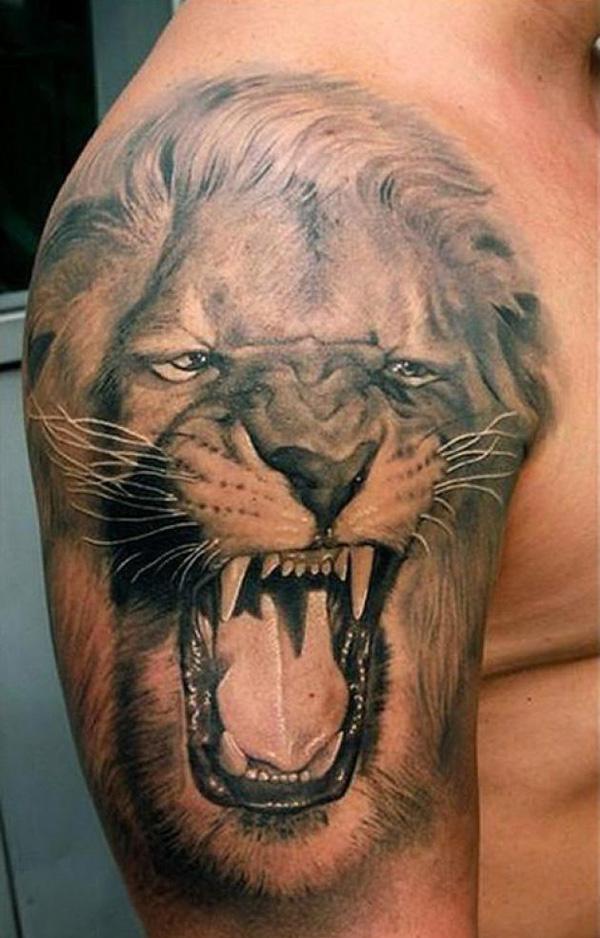 lion roar tattoo