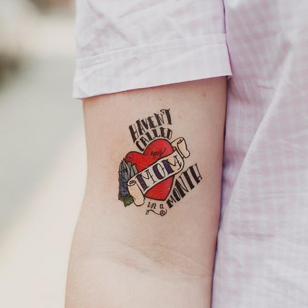 10 Heart temporary tattoos