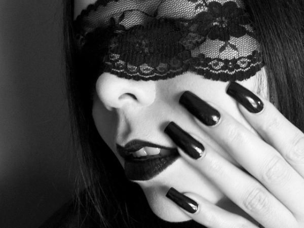 10 black nail polish & lipstick