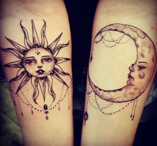 Top 92 about sun moon star tattoo super cool  indaotaonec