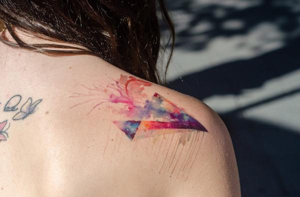 7 watercolor temporary tattoos