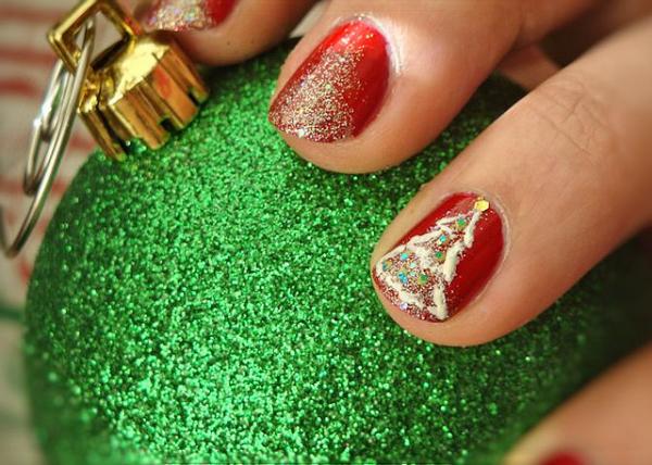 8 christmas tree nail art