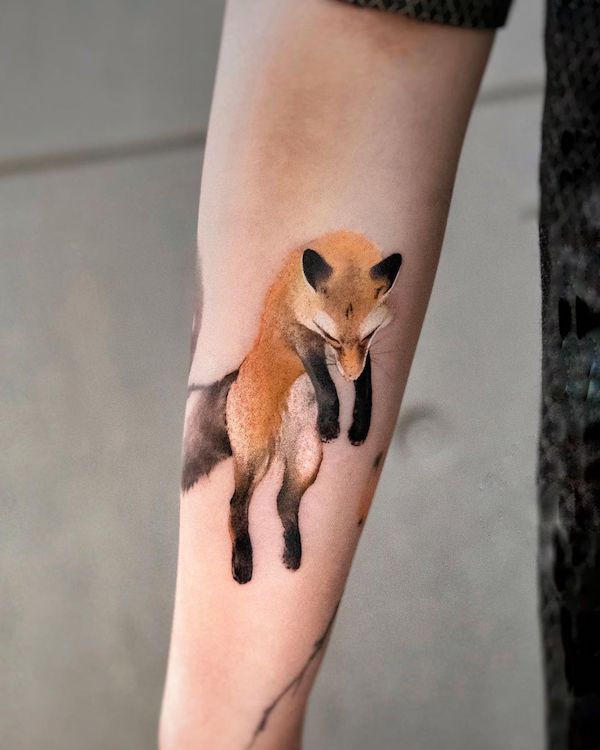 50+ Examples of Vibrant Fox Tattoo Designs | Art and Design