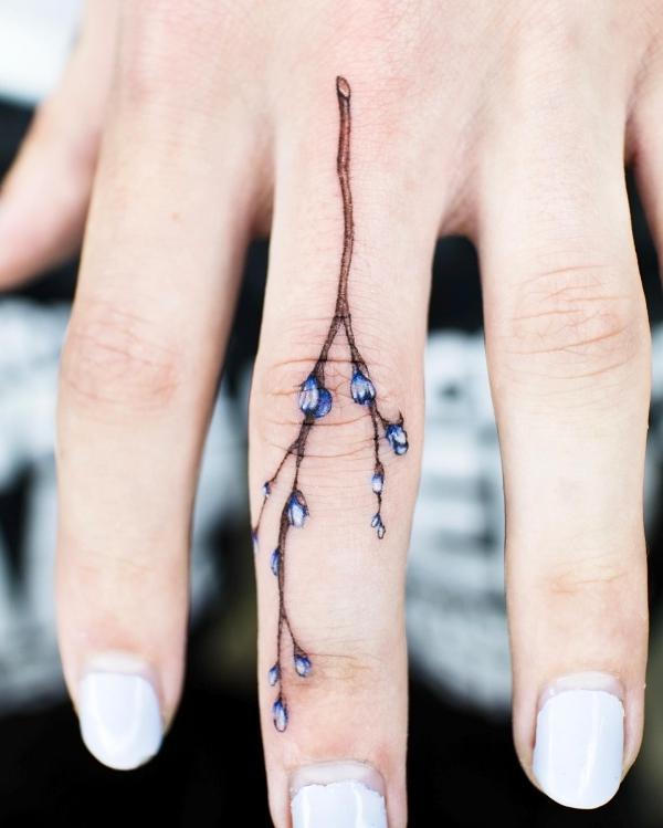 Branch with flower bud