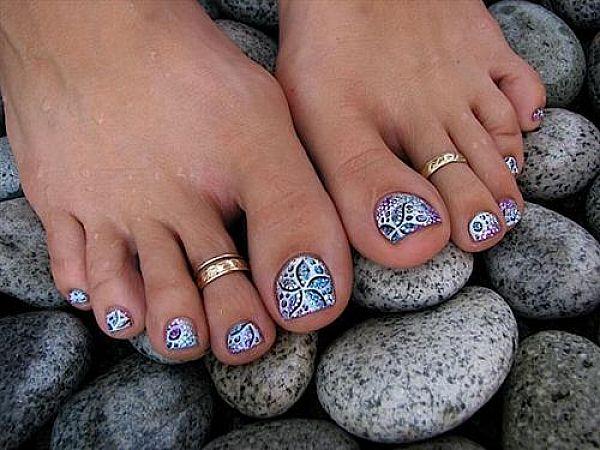 Abstract Glitter Toe Nail Art - wide 2