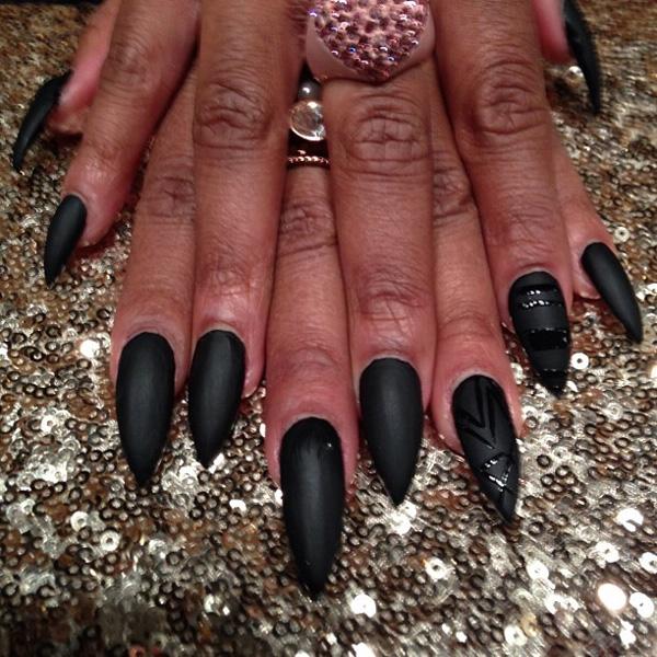 Matte stiletto nails