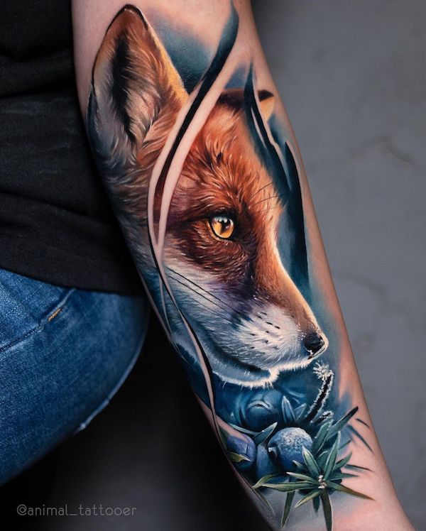 50+ Examples of Vibrant Fox Tattoo Designs | Cuded