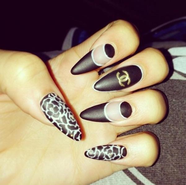 abstract stiletto nails