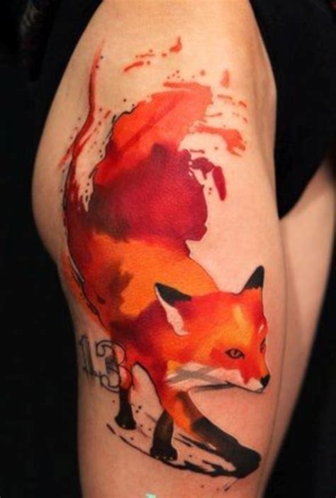 paint a vibrant fox in watercolor splash