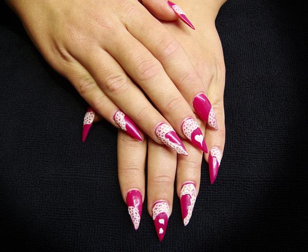 stiletto nails for Valentines Day