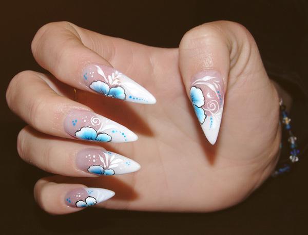 vivid acrylic stiletto nails