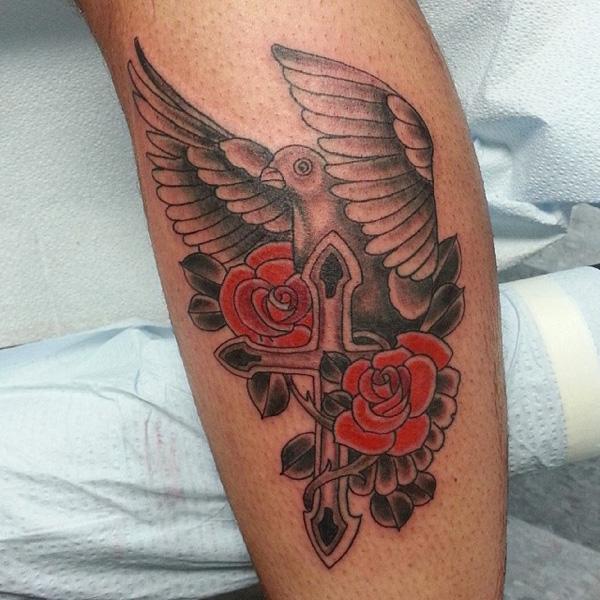 Loving Memory Rip Tattoos With Roses And Doves Goimages World