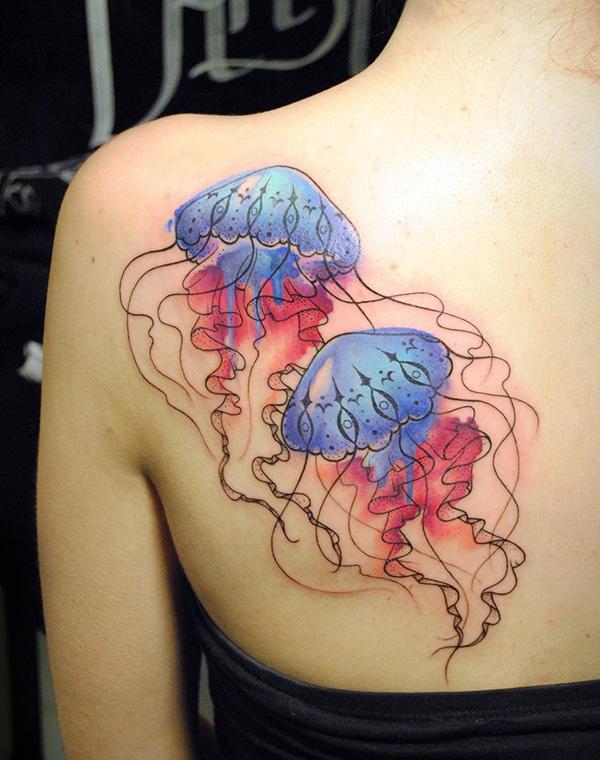 24 Jellyfish girly tattoos