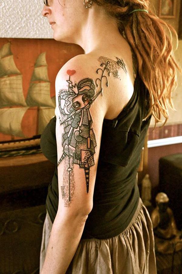 27 Cartoon girly tattoos