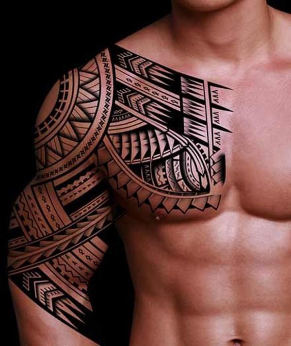 Maori Samoan Polynesian SUN WARRIOR Full Sleeve TATTOO Stencil