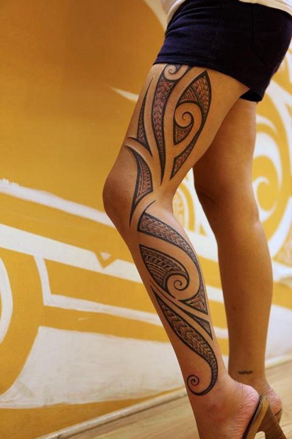 Tattoo uploaded by Raymond Scarborough • Full Samoan tribal leg tattoo •  Tattoodo