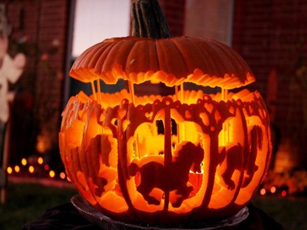 40 Amazing pumpkin carving merry-go-round carosel horses carousel