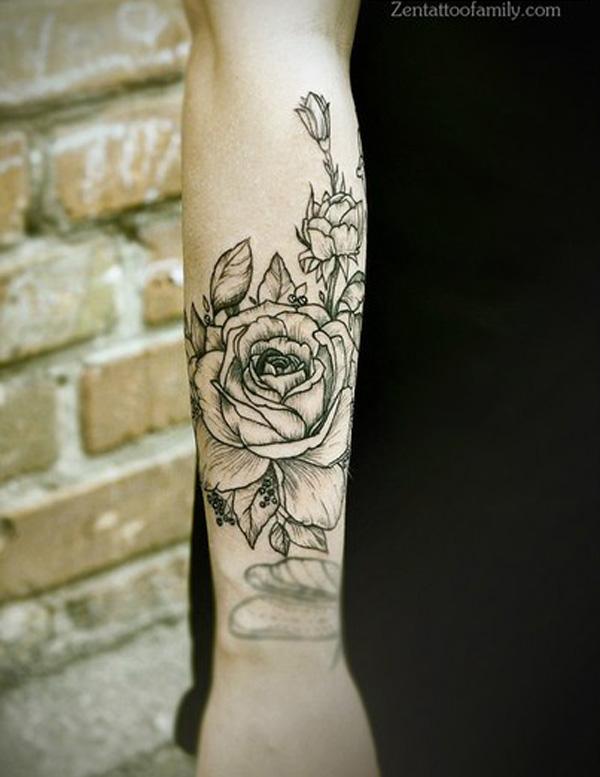 7 Flower girly tattoos