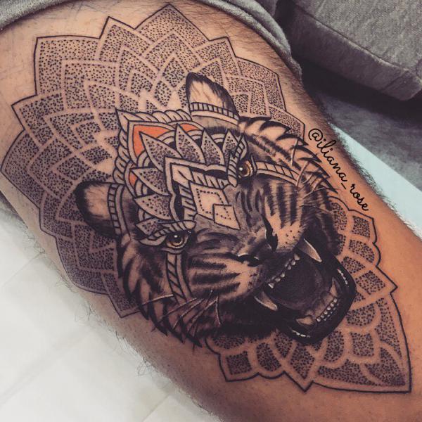 Mandala tiger head