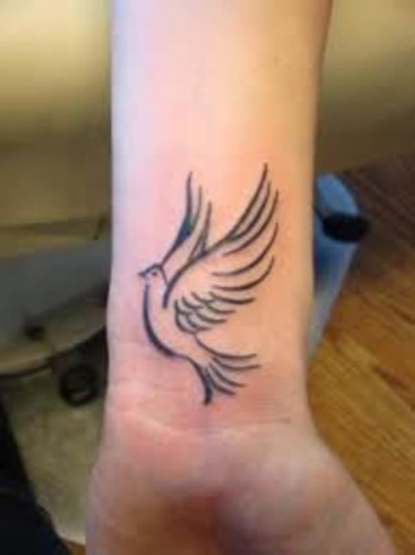 Dove Silhouette Tattoo