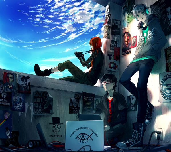 21 anime drawings-Fisheye Placebo Cypherpunks
