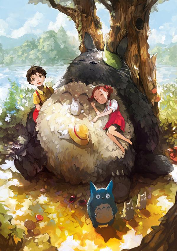 24 anime drawings-Tonari no Totoro