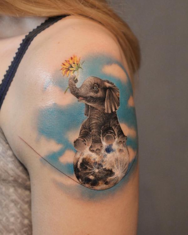 Elephant Tattoo by Stefan - Tattoo Insider
