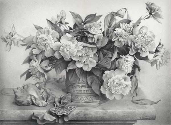 flores silvestres Pencil Sketch  Arthubai