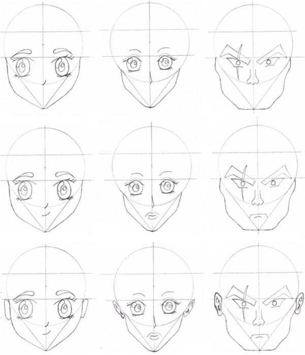 Featured image of post How To Draw Anime Characters Face How to draw anime how to draw manga faces requires knowing where to place the features and how to map them to the face at